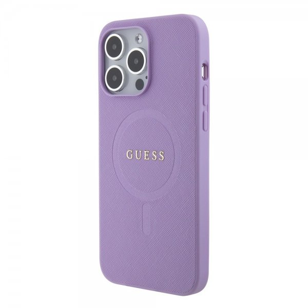 Guess iPhone 15 Pro Max Deksel Saffiano MagSafe Lilla