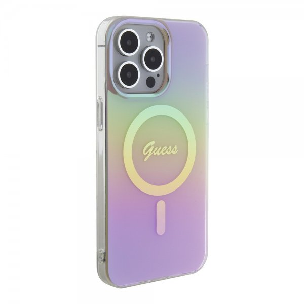 Guess iPhone 15 Pro Max Deksel Script MagSafe Rosa
