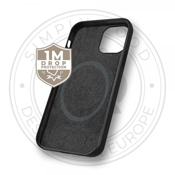 Xqisit iPhone 15 Pro Max Deksel Silicone Case MagSafe Svart