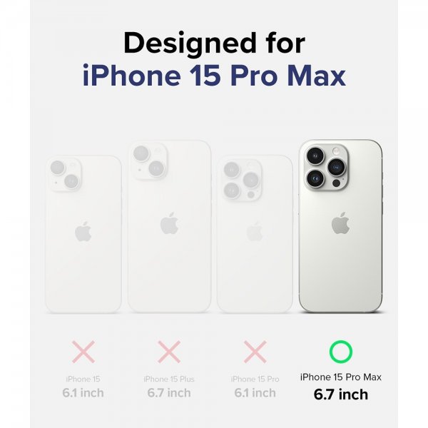Ringke iPhone 15 Pro Max Deksel Silicone Magnetic Deep Blue