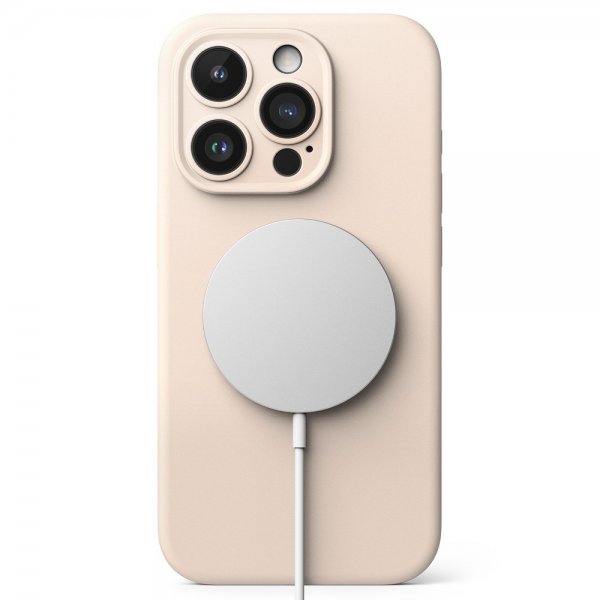Ringke iPhone 15 Pro Max Deksel Silicone Magnetic Pink Sand