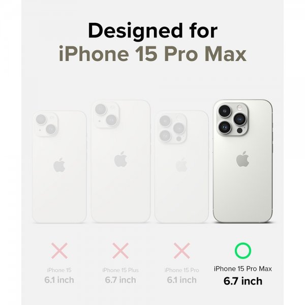 Ringke iPhone 15 Pro Max Deksel Silicone Magnetic Stone