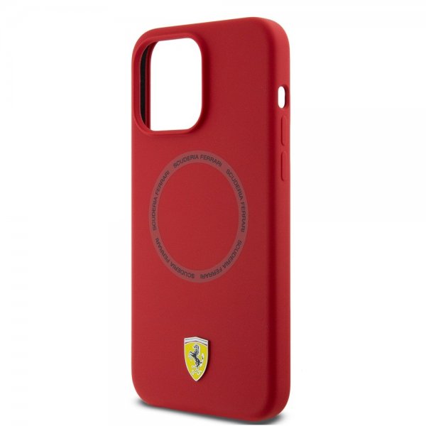 Ferrari iPhone 15 Pro Max Deksel Silicone MagSafe Rød
