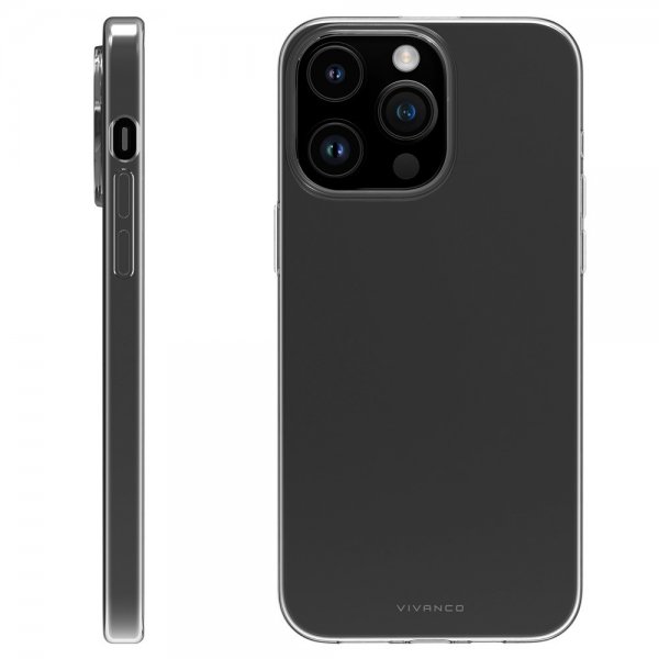 Vivanco iPhone 15 Pro Max Deksel Slim TPU Transparent
