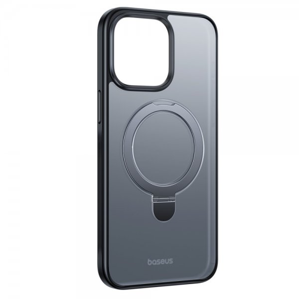 Baseus iPhone 15 Pro Max Deksel Smart Ring Series MagSafe Svart