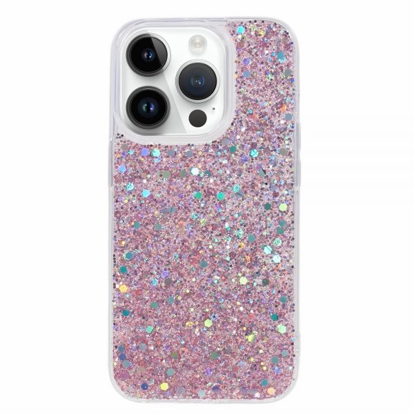 Nordic Covers iPhone 15 Pro Max Deksel Sparkle Series Blossom Pink