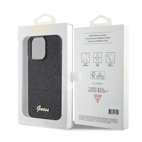 Guess iPhone 15 Pro Max Deksel Square Mirror Svart