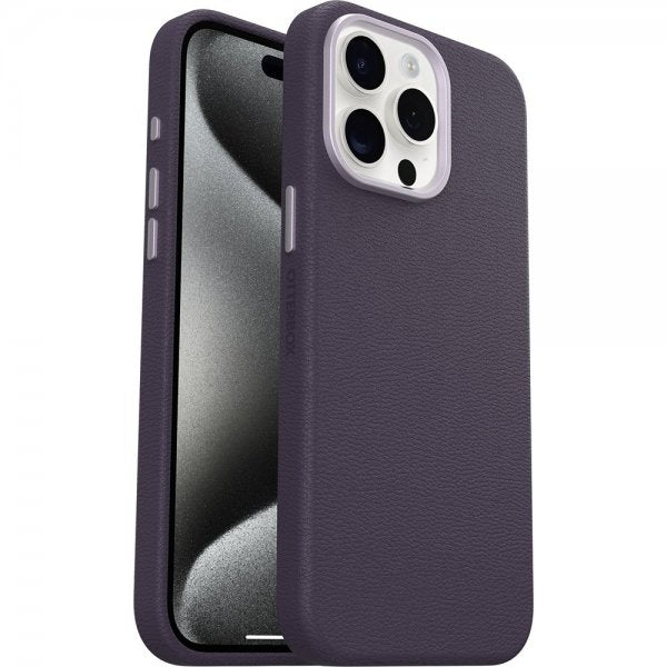 Otterbox iPhone 15 Pro Max Deksel Symmetry Cactus Leather MagSafe Plum Luxe