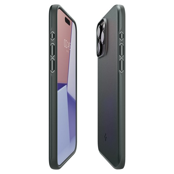 Spigen iPhone 15 Pro Max Deksel Thin Fit Abyss Green