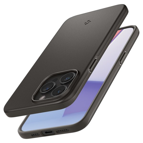 Spigen iPhone 15 Pro Max Deksel Thin Fit Gunmetal