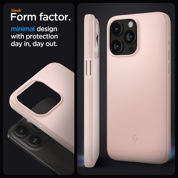 Spigen iPhone 15 Pro Max Deksel Thin Fit Pink Sand