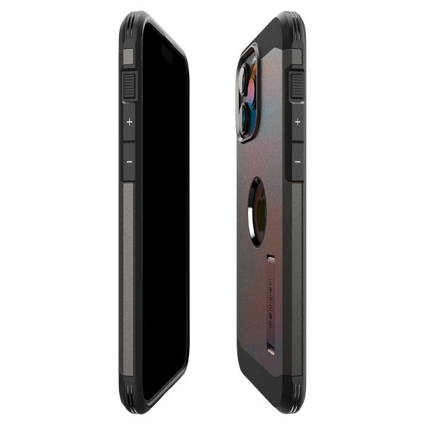 Spigen iPhone 15 Pro Max Deksel Tough Armor MagFit Gunmetal