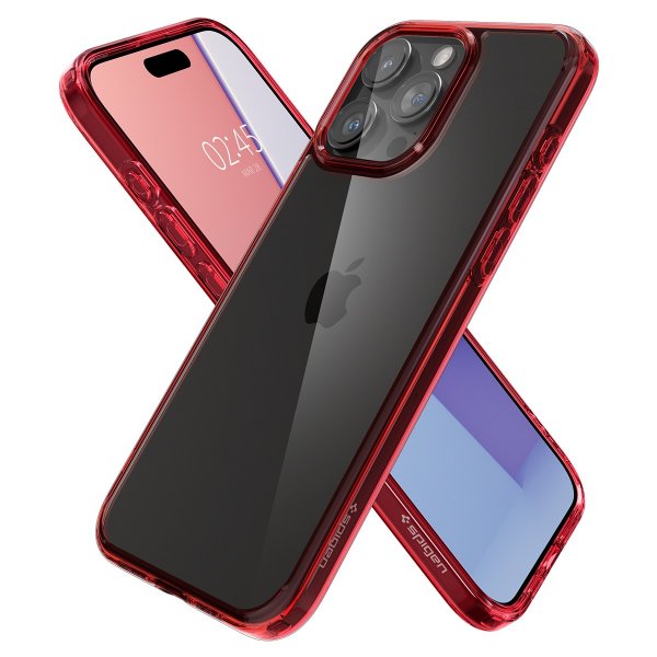 Spigen iPhone 15 Pro Max Deksel Ultra Hybrid Deep Red