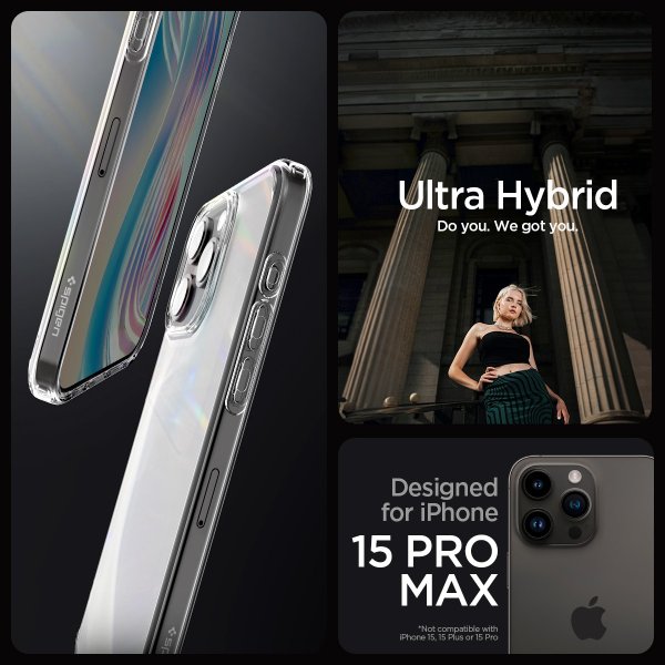 Spigen iPhone 15 Pro Max Deksel Ultra Hybrid Frost Clear
