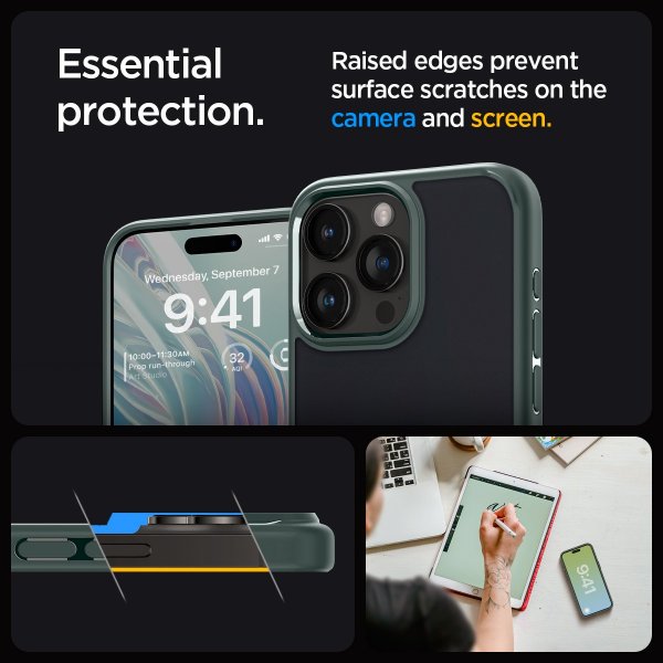 Spigen iPhone 15 Pro Max Deksel Ultra Hybrid Frost Green