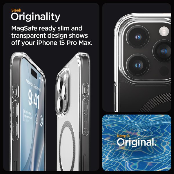 Spigen iPhone 15 Pro Max Deksel Ultra Hybrid MagFit Carbon Fiber
