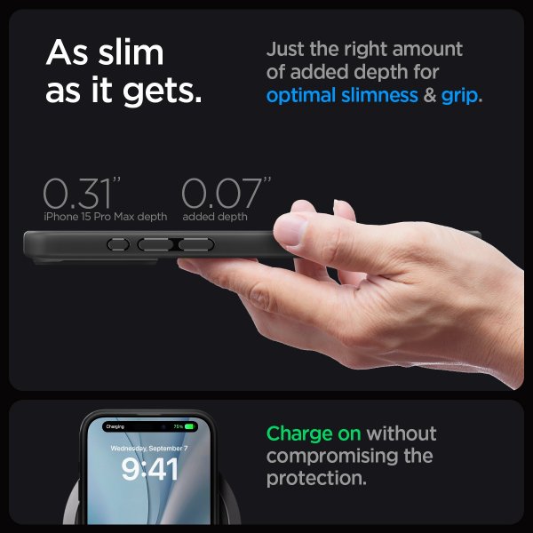 Spigen iPhone 15 Pro Max Deksel Ultra Hybrid MagFit Frost Black