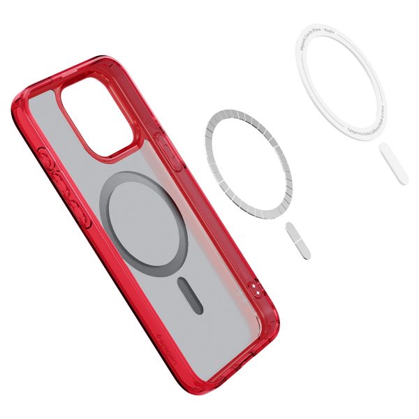 Spigen iPhone 15 Pro Max Deksel Ultra Hybrid MagFit Frost Deep Red