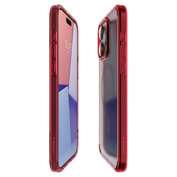 Spigen iPhone 15 Pro Max Deksel Ultra Hybrid MagFit Frost Deep Red