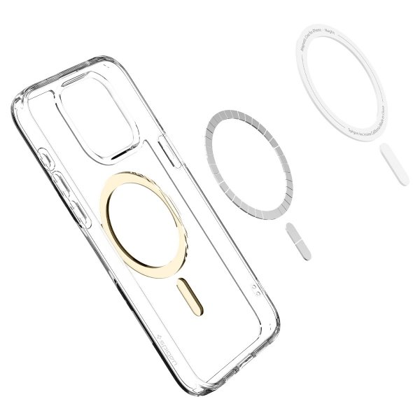 Spigen iPhone 15 Pro Max Deksel Ultra Hybrid MagFit Gull