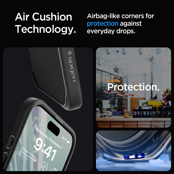 Spigen iPhone 15 Pro Max Deksel Ultra Hybrid Matte Matte Black