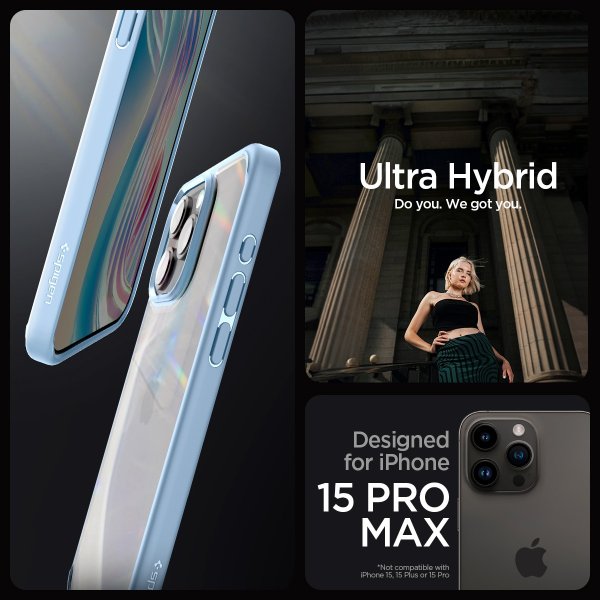 Spigen iPhone 15 Pro Max Deksel Ultra Hybrid Sierra Blue