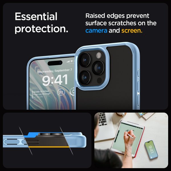 Spigen iPhone 15 Pro Max Deksel Ultra Hybrid Sierra Blue