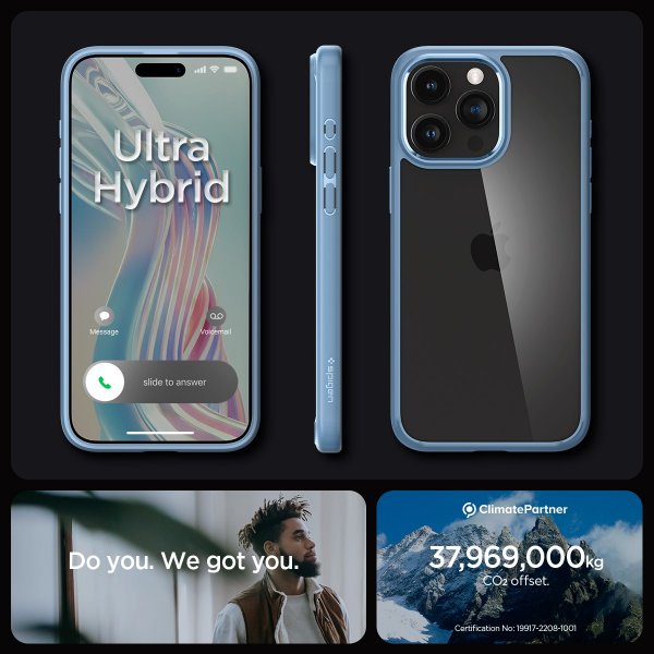 Spigen iPhone 15 Pro Max Deksel Ultra Hybrid Sierra Blue