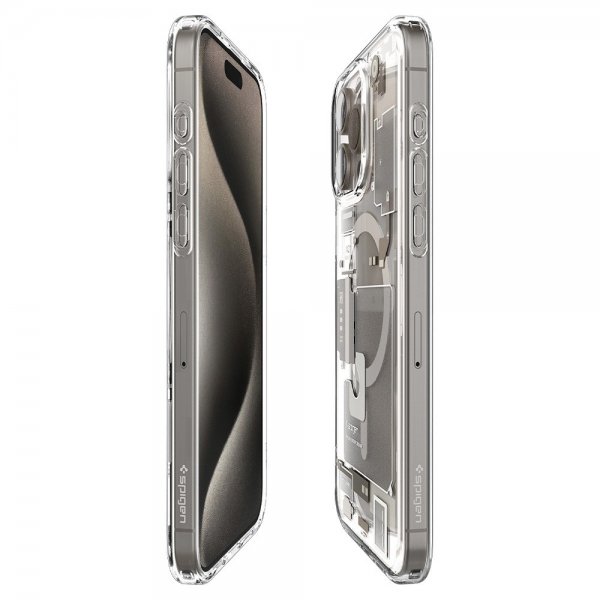 Spigen iPhone 15 Pro Max Deksel Ultra Hybrid Zero One MagFit Natural Titanium