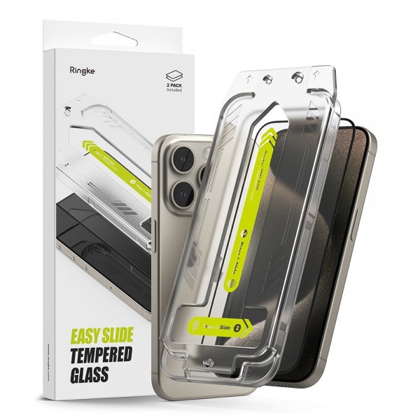 Ringke iPhone 15 Pro Max Skjermbeskytter Easy Slide 2-pakning
