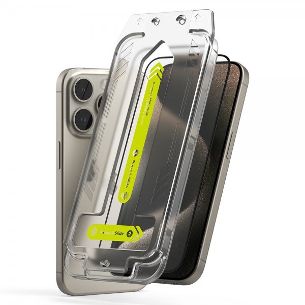 Ringke iPhone 15 Pro Max Skjermbeskytter Easy Slide 2-pakning