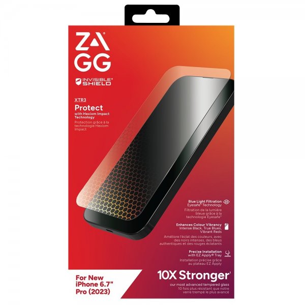 Zagg InvisibleShield iPhone 15 Pro Max Skjermbeskytter Glass XTR3