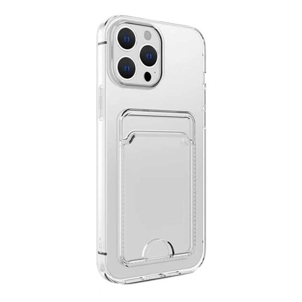 iPhone 15 Pro Max Deksel Kortholder Støtsikker Transparent
