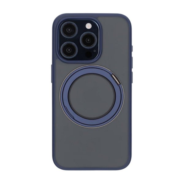 iPhone 15 Pro Deksel Roterbart Stativ Blå