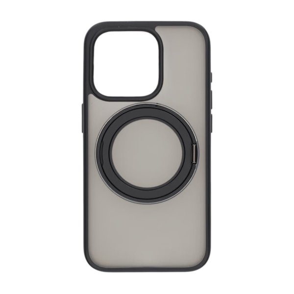 iPhone 15 Pro Deksel Roterbart Stativ Svart