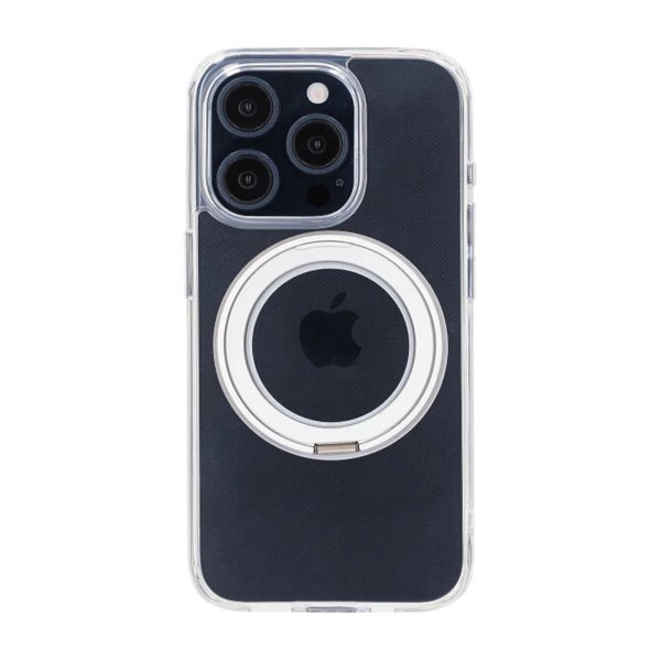 iPhone 15 Pro Deksel Roterbart Stativ Transparent