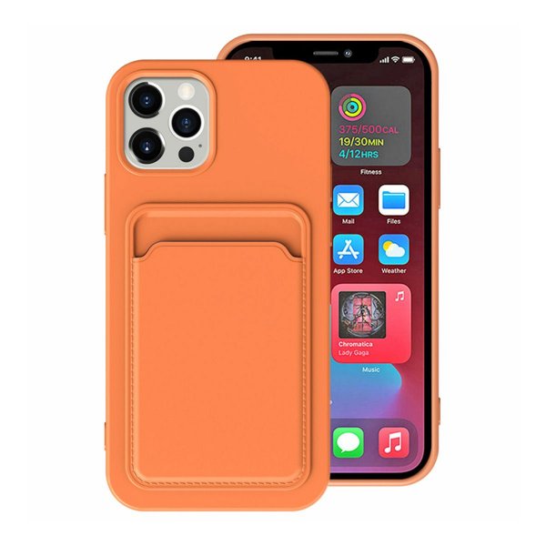iPhone 15 Pro Deksel Kortholder Oransje