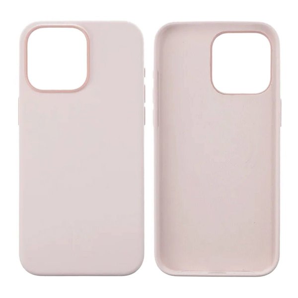 Rvelon iPhone 15 Pro Deksel Silikon Rosa