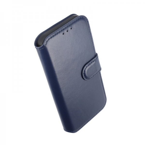 Rvelon iPhone 15 Pro Etui Ekte Skinn Blå