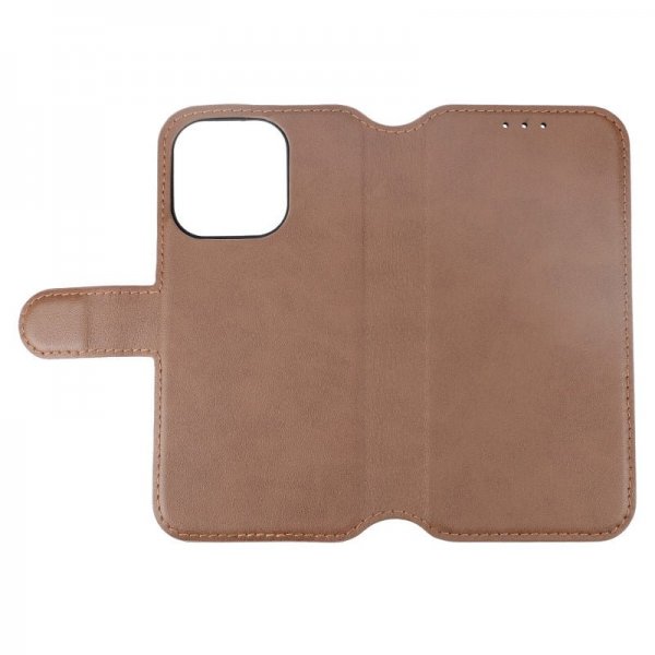 Rvelon iPhone 15 Pro Etui Ekte Skinn Brun