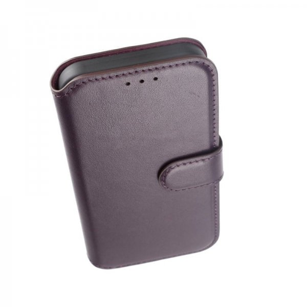 Rvelon iPhone 15 Pro Etui Ekte Skinn Lilla