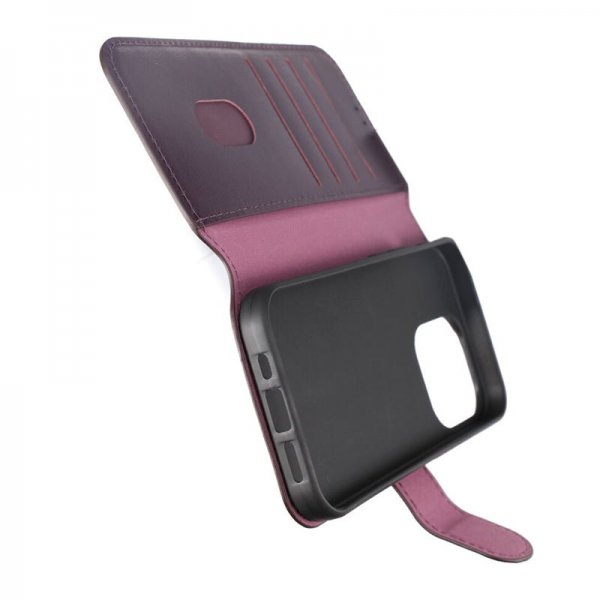 Rvelon iPhone 15 Pro Etui Ekte Skinn Lilla