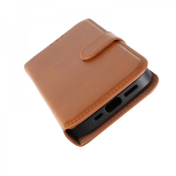 Rvelon iPhone 15 Pro Etui Detachable Wallet Case Brun