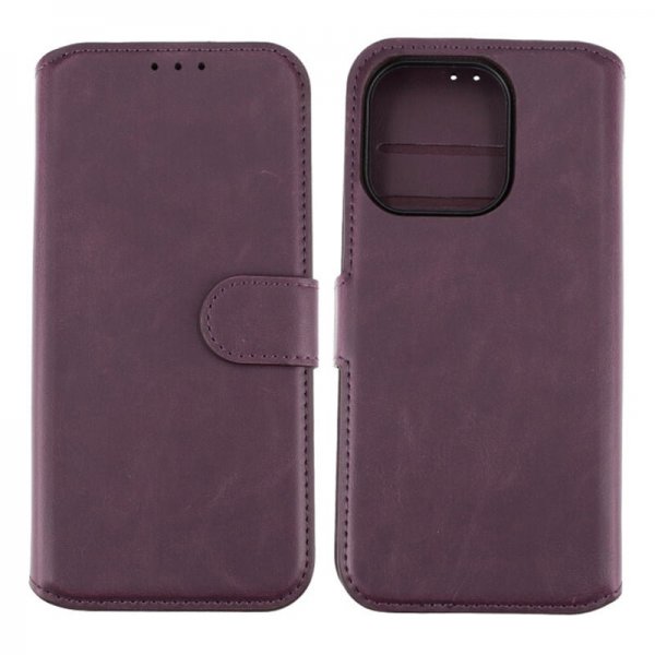 Rvelon iPhone 15 Pro Etui Detachable Wallet Case Lilla