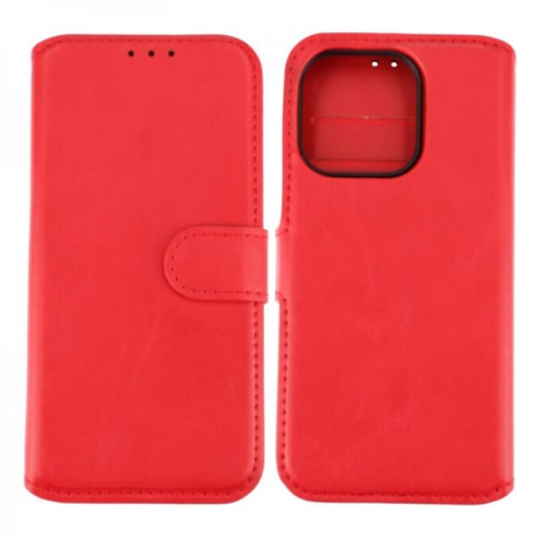 Rvelon iPhone 15 Pro Etui Detachable Wallet Case Rød