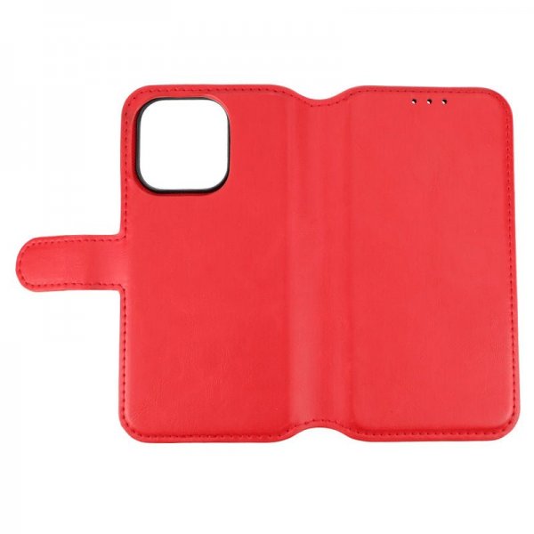 Rvelon iPhone 15 Pro Etui Detachable Wallet Case Rød