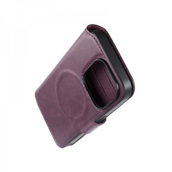Rvelon iPhone 15 Pro Etui 4 Kortlomme MagSafe Lilla