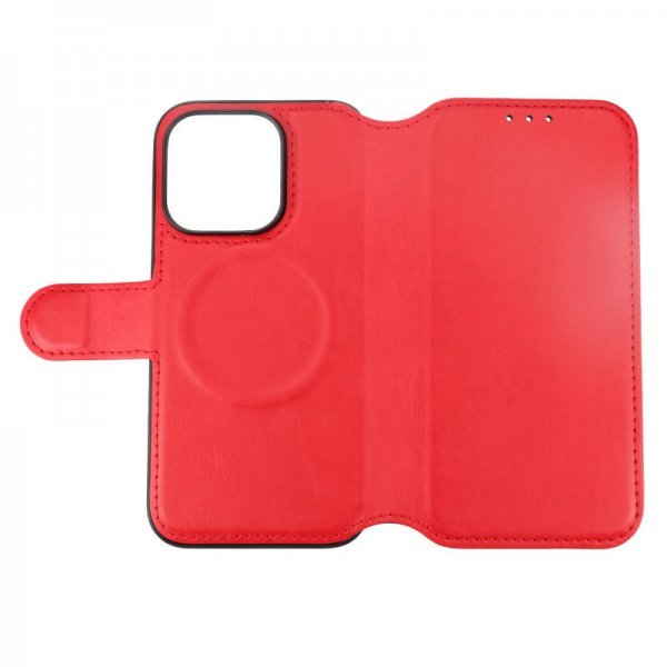 Rvelon iPhone 15 Pro Etui 4 Kortlomme MagSafe Rød