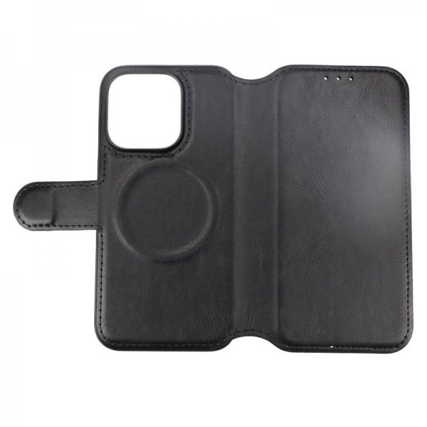 Rvelon iPhone 15 Pro Etui 4 Kortlomme MagSafe Svart