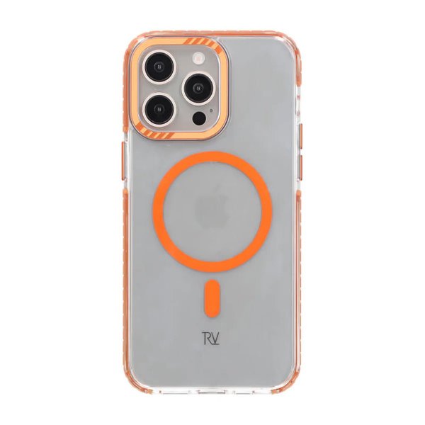 Rvelon iPhone 15 Pro Deksel Forsterkede hjørner Oransje